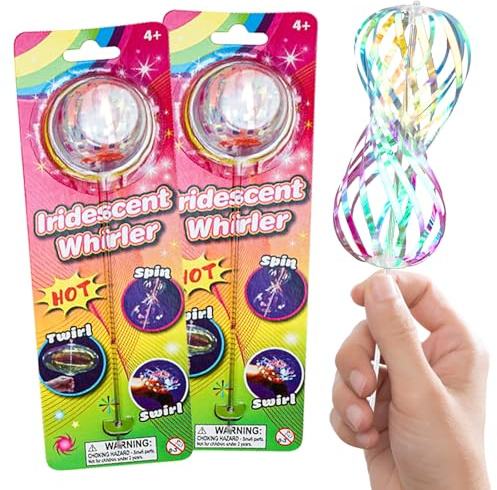 MACULPER 2 Stück Rainbow Twirler,Rainbow Spinner,Magic Rainbow Spinner,Regenbogen Spinner,Regenbogen Twirler für Partys Freizeit Innen,Draußen,Kinder Erwachsene