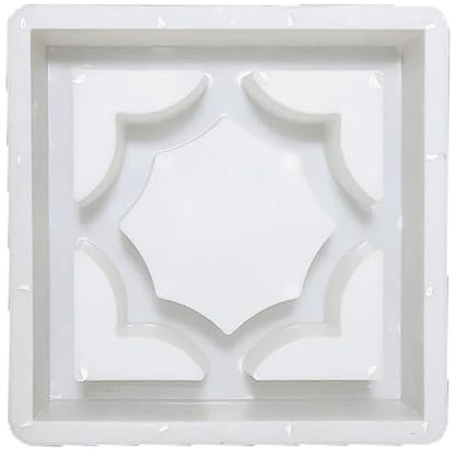 Cement Antik Tegelform 30 * 30 * 7cm Trädgårdsväg Vägg Tegelform 3D Carving Anti-halk Betong Plast Beläggningsform