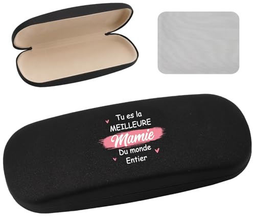 Cadeau Mamie,Idee Cadeau Pour Grand Mere Noel Noël Mamie Anniversaire Cadeaux Fête Des Mamies Saint Valentin Merci Personnalisé Grand Parent,Etui Lunettes Rigide,Boite a Lunette étui a Lunettesfemme