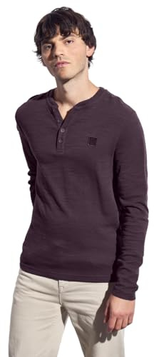 Street One MEN Herren Softes Slub Henleyshirt