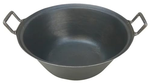LCKKJHG wok hierro fundido Sartén grande, gruesa y de fondo plano for cocinar sopa, sin revestimiento, antiadherente, for estofado(30cm Have Cover)