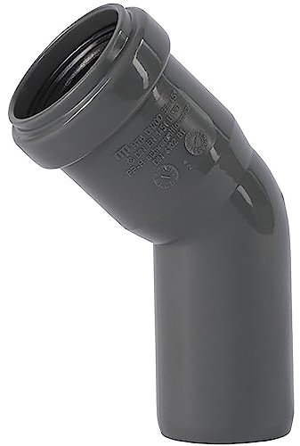 Rohrbogen 32mm passend zu Abwasserrohr zur Entwässerung Bogen 45 Grad, Kunststoffrohr