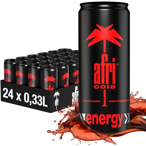 afri cola Energy - Der Koffeinhaltige Cola-Energykick mit dem ultimativen afri-cola Geschmack, EINWEG (24 x 330 ml)