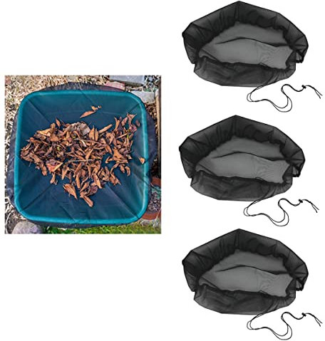 3 Stück Regentonnennetz-Abdeckung für Regentonne, gegen fallendes Laubsieb, Gartennetz, verstellbar, zum Schutz von Sonnensegeln, Ernte, Schutzzubehör, 58-63 cm