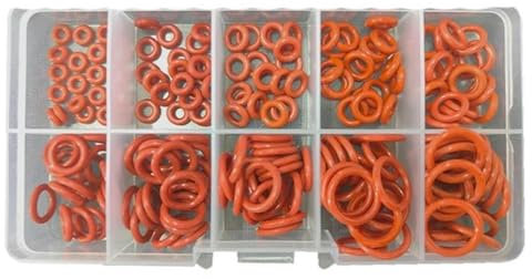 CS1mm-CS4mm Roter O-Ring-Dichtungsring Schwarzer NBR-Silikon-O-Ring Sanitärdichtungen Ölbeständiges Hochtemperatur-O-Ring-Kit-rot cs2.0mm-10 Kartons