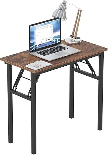 AuraCraft Scrivania Pieghevole, Tavolo per Computer, Tavolo da Studio, Postazione di Lavoro, in Legno per Casa, 80x40x75CM (Colore Retrò)