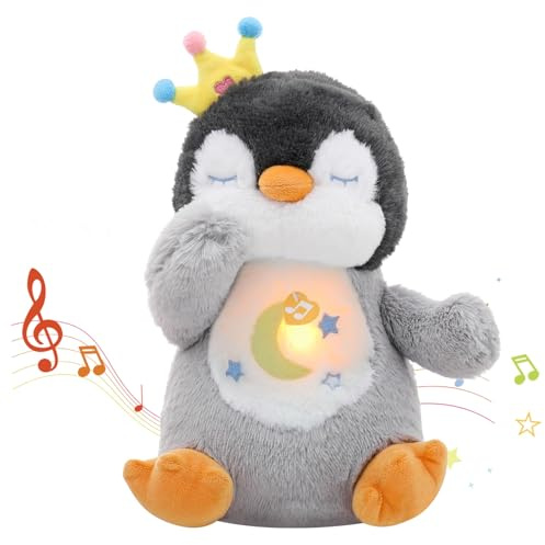 seOSTO Peluche Nutria Que Respira, Peluche Música y Movimiento Respiratorio | Stitch Que Respira para Bebe Dormir, Regalo Ideal para Bebés Recién Nacidos y Niños