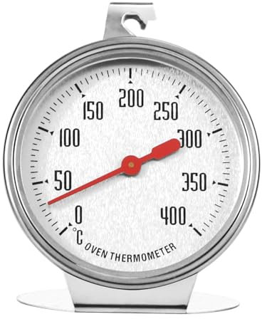 Thermometer, Backofenthermometer für Gasherd, ofenthermometer für backofen, Ofenthermometer, 0~400 ℃ Backofen Thermometer Edelstahl Backofen mit großem Zifferblatt für Küchenbackwaren