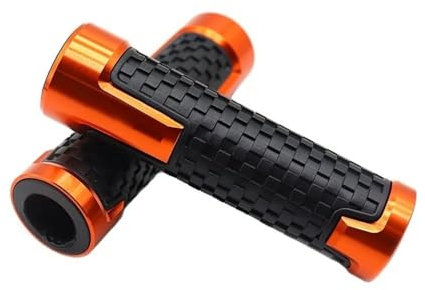 NFNVEKESD Handhaben Für Suzu&ki Für GSXR 1300 1100 1000 750 600 150 Motorrad 7/8'' 22MM Lenker Griffe Hand Bar Griff Griffe(Orange)