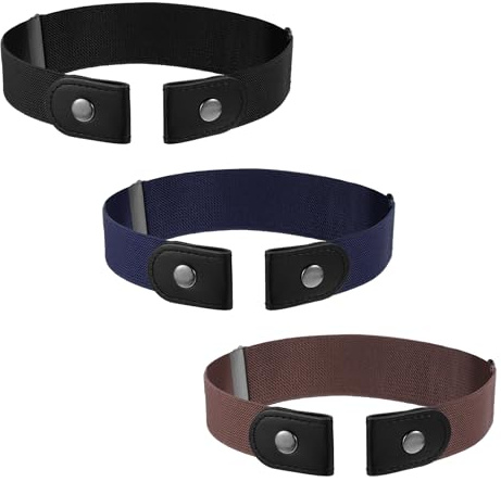 JIYIN 3 Stück Gürtel Ohne Schnalle Kinder, Kindergürtel Ohne Schnalle Elastischer Stretch Gürtel Unsichtbare Stretchgürtel für Jungen Mädchen Schuluniform Jeans