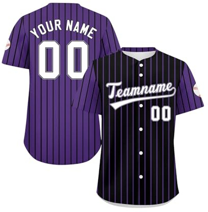 Custom Baseball Jersey Personalized Stitched Name & Number Button Down Sports Uniform Baseball Shirts for Men Women Youth Team