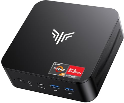 NiPoGi Essenx E3 Mini PC АMD Ryzen 5 3500U (Mejor que N150/Máx. 3.7GHz/28W) Win11 Pro 16GB DDR4 512GB SSD, Mini Ordenador con Doble LAN/Triple Pantalla 4K/WiFi/Bluetooth/USB 3.2 para Oficina y Escuela