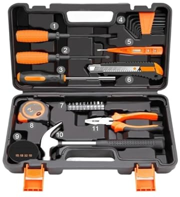 Caja de Herramientas Juego Completo de Herramientas manuales for Reparaciones de Metal y Electricidad.(A01)