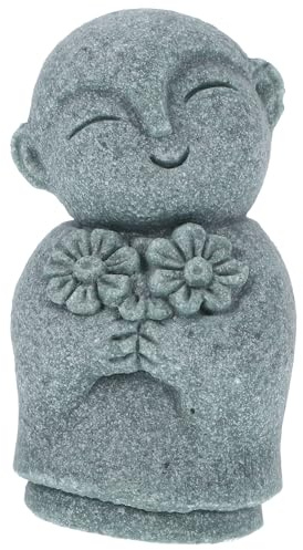 OSOLADY Retro Bluestone Sand Buddha Statue Decor with Intricate Design, Sitting Buddha Figurine for Garden and Home, Creates Peaceful Ambiance and Spiritual Significance