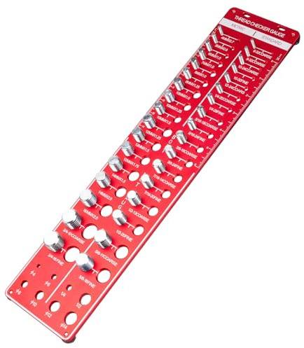 Misuratore Di Filettatura - Calibro Di Filettatura In Metallo 43x10x1 Cm, Tester Per Dimensioni Di Viti A 34 Fori, Strumento Di Misurazione Per Bulloni Resistente All'usura, Attrezzatura Per Identific