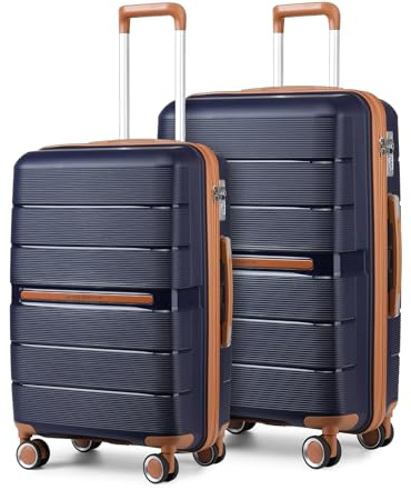 British Traveller Set de 2 Valises Moyenne et Grande 66/76cm Marine