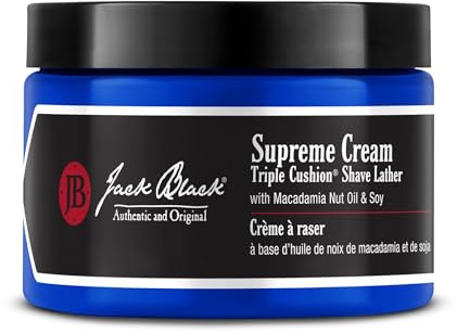 Jack Black Supreme Cream Triple Cushion Shave Lather - Shaving Cream Mens, 9.5Fl Oz