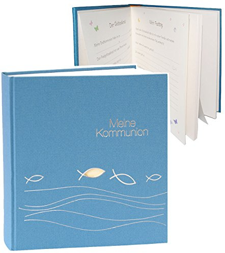 Fotoalbum/Kommunionsalbum - Meine Kommunion - Gebunden zum Einkleben - für bis zu 180 Bilder - blanko - Fotobuch/Photoalbum/Album - für Kinder - Mäd..