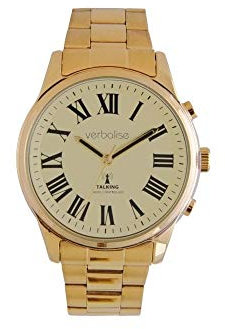 VMRC-108BR Menâ€™s Radio-Controlled Talking Watch 9ct Gold-Plated Case; Speaks Time, Date etc; Ideal for Visually Impaired, Blind & Elderly, 2 Year Guarantee, UKs No1 for Quality Service and Choice
