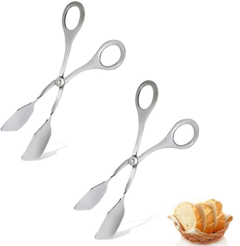 Beufee 2PCS Serving Tongs for Buffet, Food Tongs Tongs for Serving Food, Kitchen Tongs Salad Tongs Stainless Steel Appetizer Tongs Serving Tongs Buffet Party Catering Salad Tongs Ice Tongs(Silver)
