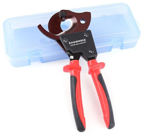 Knoweasy 325AN Upgraded Cable Cutter and Ratchet Wire Cutter Works for Aluminum and Multi-core Cables up to 240mm²