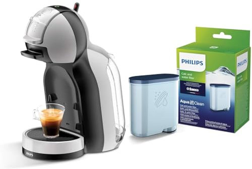 Krups KP123B Dolce Gusto Maschine Mini Me, Kaffeekapselmaschine & Philips AquaClean Kalk- und Wasserfilter für Espressomaschine, Kein Entkalken bis 5000 Tassen, Einzelpack