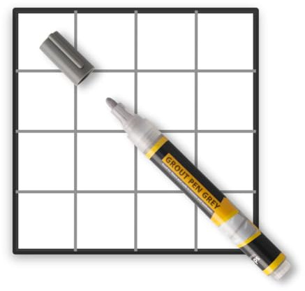 SD COLORS Grout Pen, GREY Tile Paint Marker: Waterproof Grout Paint, Tile Grout Paint and Sealer Pens, Shower Tile and Floor Tile Grout Sealer, Tip 3mm