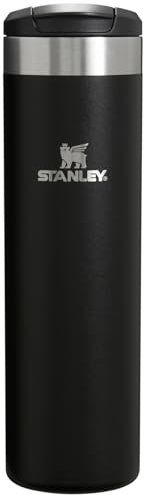 STANLEY Aerolight Transit Travel Mug 0.6L - Keeps 6 Hours Hot - 8 Hours Cold - Dishwasher Safe - Leakproof - Car Cup Holder Compatible - Insulated Coffee Cup - Black 2.0