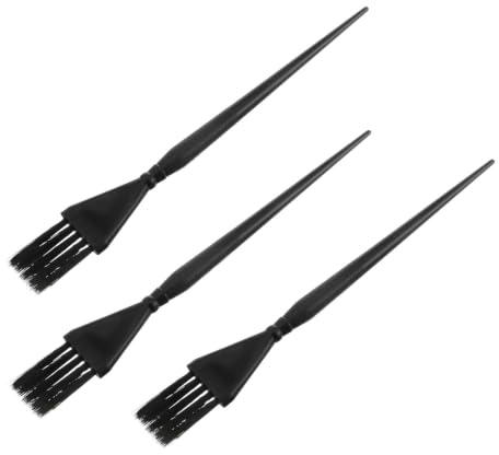 Ciieeo Pennelli per Tintura Chioma in PC Nero, Applicazione Uniforme e Comfort Set 3 Pezzi per Uso Professionale in Salone e Fai-da-te Personale Colore Casuale