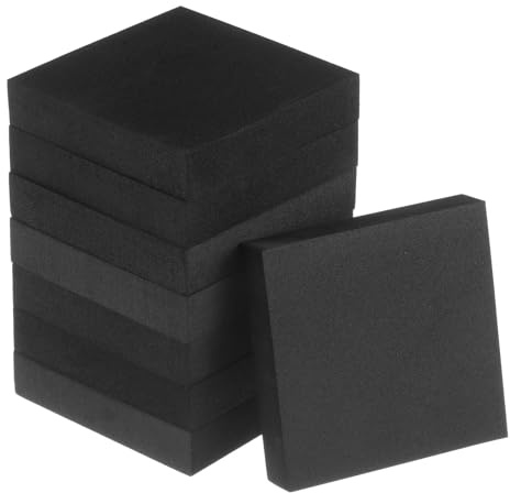 QUARKZMAN 8 Stück Gummi Schwingungsdämpfer Pads 20mm dick x 100mm lang Antivibrationsmatte Quadratische Waschmaschinen Unterlage Unterlegplatten Gummiblock für HVAC Kompressor Klimaanlage