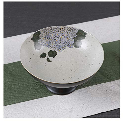 NZPOST Cesta de Frutas para Cocina Chino Pintado a Mano Exquisito patrón frutero de cerámica frutero - Plato de Caramelo - ensaladera - Cuenco Central Decorativo (C)