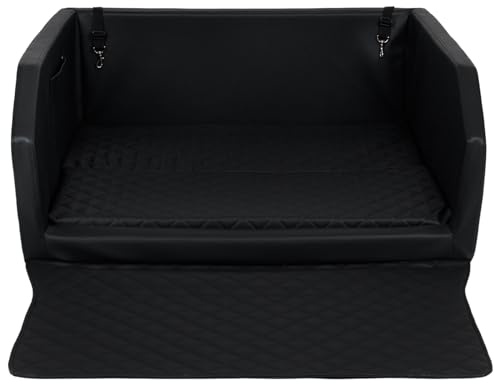 Autohundebett Reisebett Hundebett für Kofferraum Transportsystem 100x70cm (Farbe: schwarz)