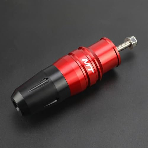 ZWBHNB Motorrad Absturzsicherung Auspuff Slider Schutz Sturzpads Für Yamaha MT 07 09 10 MT07 MT09 MT10 FZ09 FZ07 Sturzschutz(Rot,1)