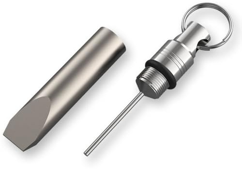 Titanium Alloy SIM Ejector Tool SIM Card Removal Tool Mini EDC SIM Ejector Pin Eject Tool for SIM Tray with 2 Keyrings in Box(LA037)