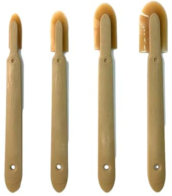 Juego de 4 raspadores de juntas y herramientas removedoras, kit de alisado de lechada, esparcidor de dedos de calafateo, limpieza de lechada para ducha, encimera, piso, vidrio, fregadero, ladrillo y