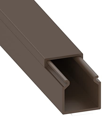 Canalina Habengut (autoadesiva) 15x15 mm in PVC, colore: marrone, lunghezza 1 m, CC10057