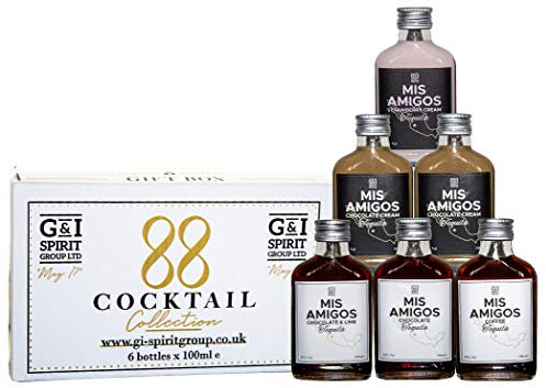 Tequila Cocktail Gift Set | Case of 6 x 100ml Bottles from Mis Amigos | Varied ABV up to 25% Vol| Pre-Mixed Tequila Cocktails & Tequila Range