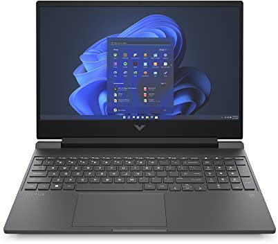 HP Victus 15-fa1001sf Ordinateur Portable Gaming 15,6 FHD IPS 144 Hz, PC Portable Gamer (Intel Core i5-12500H, RAM 16 Go, SSD 512 Go, Nvidia GeForce RTX 4050 6Go, Windows 11), Laptop Gris, AZERTY