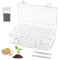 Nizirioo 60 Slots Kunststoff Saatgut Aufbewahrungsbox, Seed Storage Organizer, Saatgut Container Lagerung Mit Etiketten Für Blumensamen, Gemüsesamen, Obst Samen, Chili Samen, Klee Samen