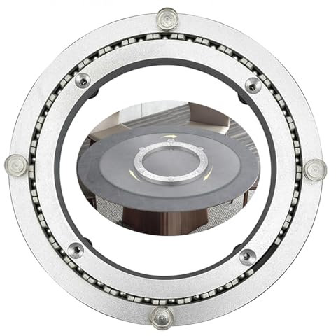 Hoiweqr Drehbare Drehscheibe Hochleistungs-Aluminiumlegierung Rotierende Lager Drehscheibe Runder Esstisch Glatte Drehplatte, Runder Drehscheibe, für Runde Drehtische (Size : 45CM(17.7INCH))