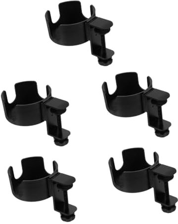 Alipis 5 Piezas De Escritorio Portavasos De Agua Mesa De Oficina Cuarto De Baño Portavasos De Mesa De Suministros De Clip De Vidrio De Agua Abrazadera De