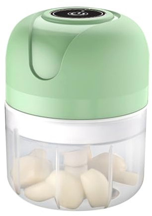 Chopper à l'ail électrique, Chopper alimentaire électrique - Chopper à l'oignon végétal,Gadget de cuisine Processeur de petits aliments pour le camping, couper le gingembre, le piment, les fruits, la