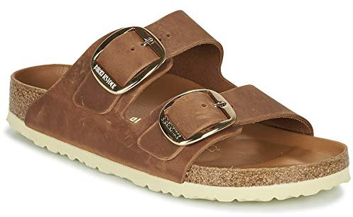 Birkenstock 1011073 Arizona Big Buckle cognac, Oiled Leather PIANELLE Donna, Cognac EU 36