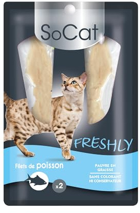 Riga Socat Freshly Friandise pour Chat Filet de Thon 2 Pièces Friandise pour Chat 1 Unité