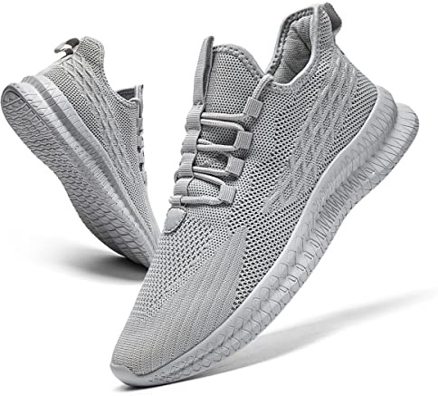 FUJEAK Men's Slip On Trainers – Lightweight Breathable | Mesh Upper, Cushioned Sole, Non-Slip Outsole, for Running, Gym, Casual, Jogging, Walking, Outdoor, Lightweight, Comfortable