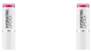 Collection Cosmetics Lasting Bold Colour, Hydrating Lipstick, Infused with Nutrients, 3.5g, Deep Fuchsia (Pack of 2)