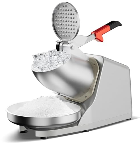 Ice Crusher 286LBS/H Stainless Steel Shaver 300W Electric Snow Cone Machine, Shaved Ice Machine