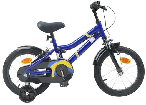 LoogCape Barncykel tum för 2–4 år gammal, svart, röd med stålram, justerbart sadelstöd, fälgbroms, skyddsplåt, ringklocka, stativ, reflektorer, perfekt för stad, park, fritid