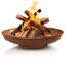 HEAT Outdoor Living Brasero 60 cm Acier Noir - Brasero Exterieur pour Jardin - Brasero Barbecue & Plancha - Brasero Exterieur Barbecue en Acier de Haute qualité pour soirées de détente - 60x60x16 cm