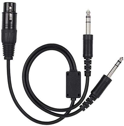 Garsent XLR Aviation Headset till GA 5 Dual Plug adapter, flyghjälm ljudkabel